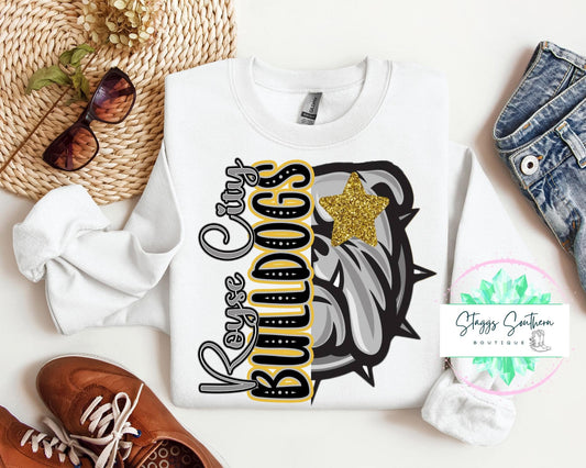 Royse City Bulldog Head Tee Shirt