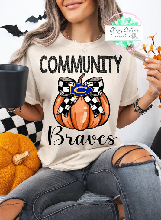 Community Braves Pumpkin