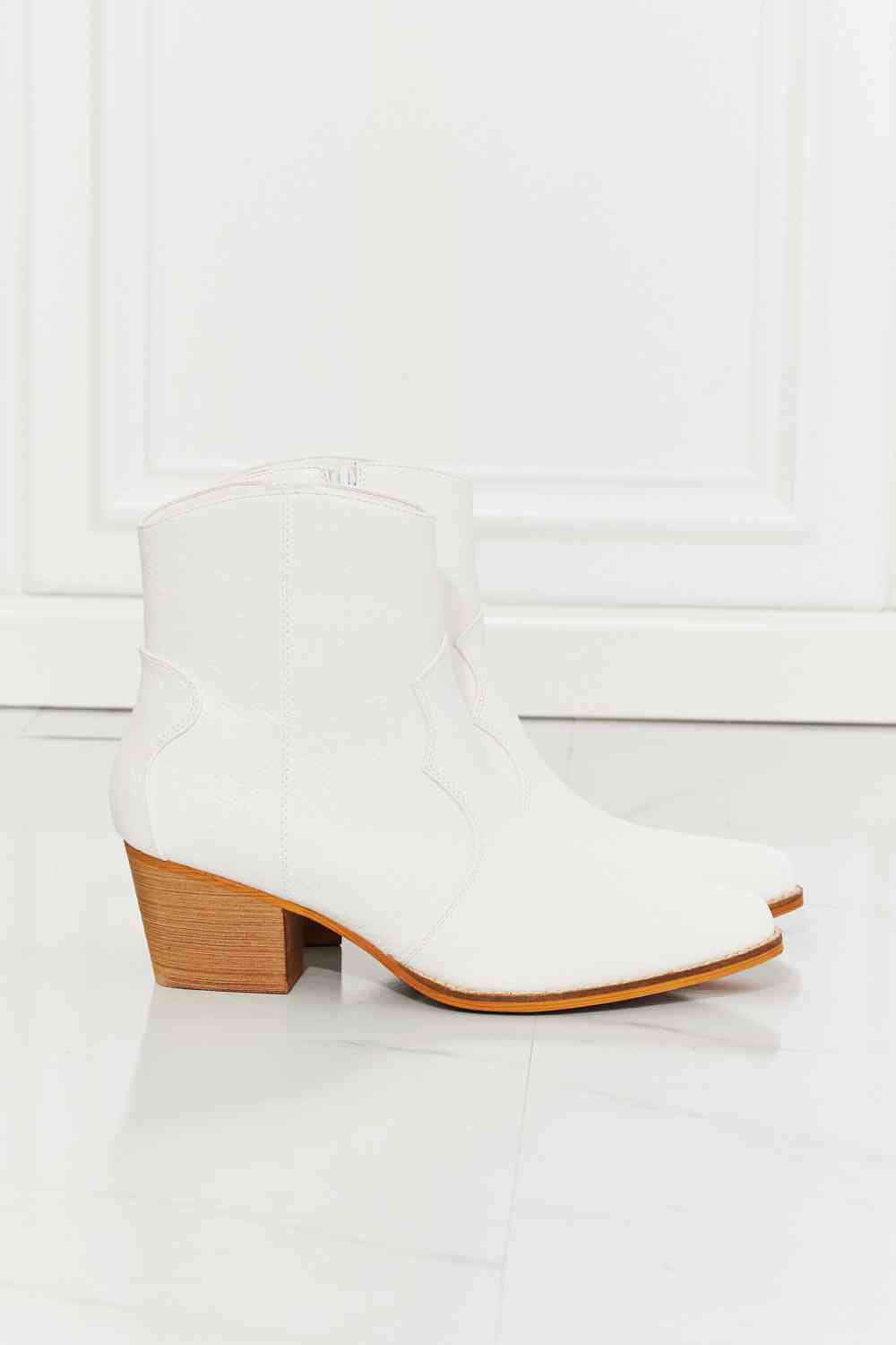 Watertower Town Faux Leather Western Ankle Boots